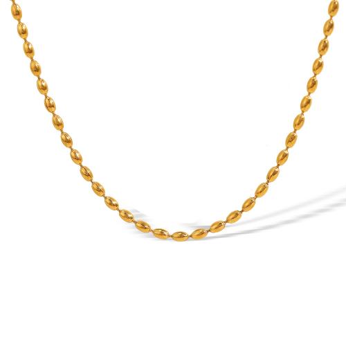 Stainless Steel Chain Necklace, 304 Stainless Steel, 18K gold plated, fashion jewelry & for woman 