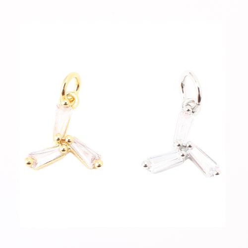 Cubic Zirconia Micro Pave Brass Pendant, DIY & micro pave cubic zirconia 