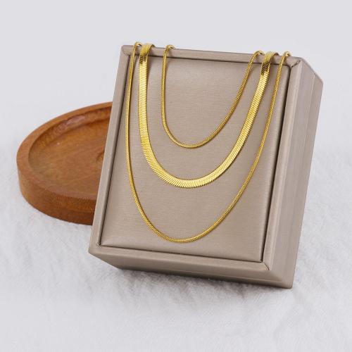 collier de chaîne en inox , Acier inoxydable 304, Placage, bijoux de mode & unisexe & normes différentes pour le choix, Vendu par PC