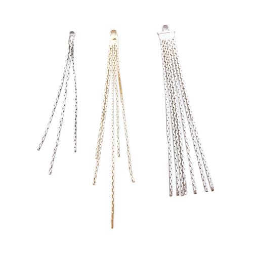 Messing Ohrring Tropfen Komponente, QuasteTroddel, plattiert, DIY, keine, Three are 6.3cm, five are 8.3cm, and seven are 7.5cm, 20SträngeStrang/Tasche, verkauft von Tasche