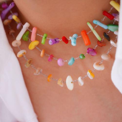 Acier titane parure de bijoux, avec Pierre naturelle, styles différents pour le choix & pour femme, Vendu par PC