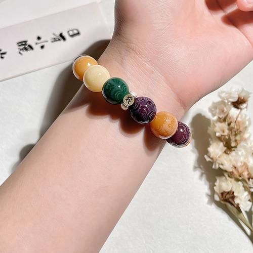 Bodhi racine bracelet, Zodiaque chinois, unisexe & normes différentes pour le choix & styles différents pour le choix Environ 6.7 pouce, Vendu par PC