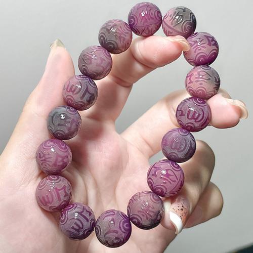 Bodhi racine bracelet, Rond, gravé, unisexe & normes différentes pour le choix, plus de couleurs à choisir Environ 7 pouce, Vendu par PC