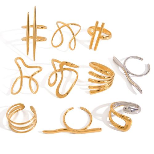 Bague en acier inoxydable, Acier inoxydable 304, Placage, bijoux de mode & styles différents pour le choix & pour femme, Vendu par PC