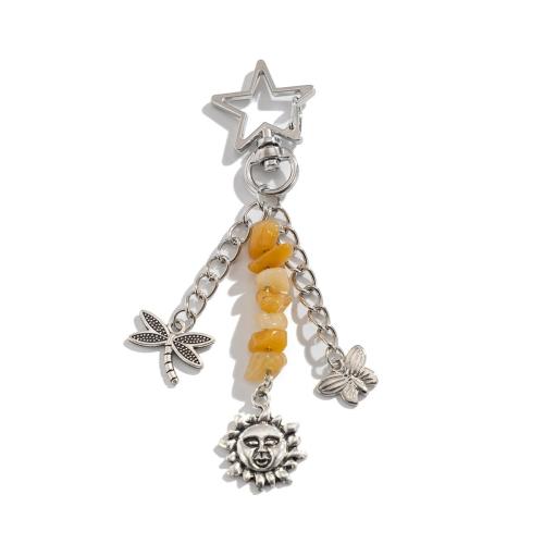 Zinc Alloy Key Clasp, with Acrylic, plated, durable 