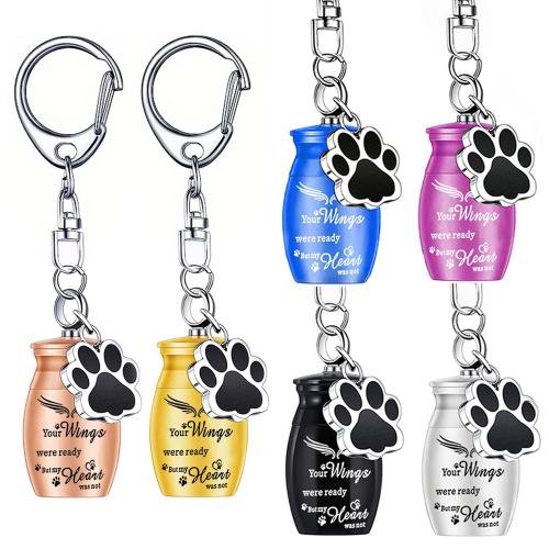 304 Stainless Steel Cinerary Casket Key Chain, plated, fashion jewelry 