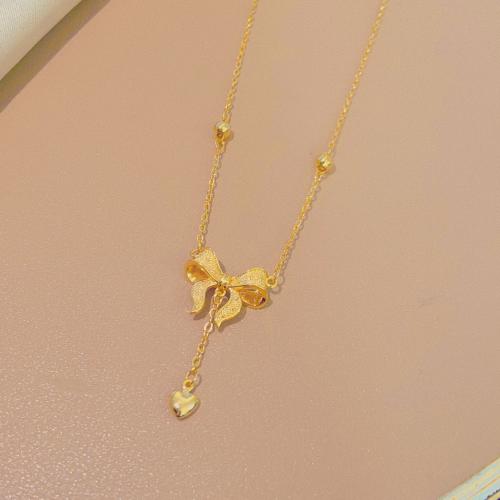 acero inoxidable 304 collar, con 2inch extender cadena, Lazo, chapado en color dorado, Joyería & para mujer, longitud:aproximado 15.7 Inch, Vendido por UD