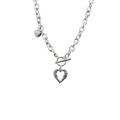 Acier titane collier, unisexe & styles différents pour le choix & émail, couleur originale Environ 16-20 pouce, Vendu par PC