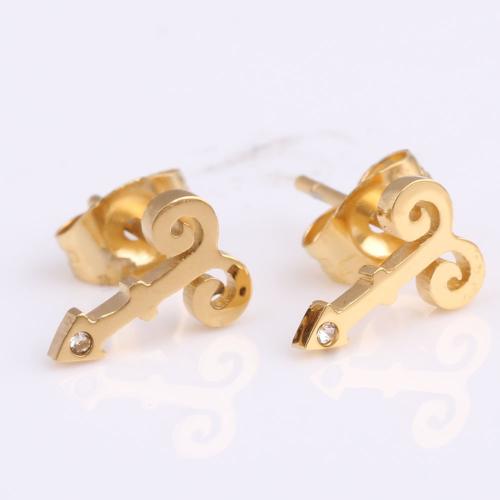alliage de zinc boucle d oreille dormeuse, Placage, pour femme & avec strass, plus de couleurs à choisir, earring length 10-15mm, Vendu par paire