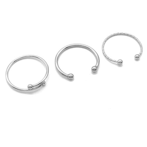 Bague en acier inoxydable, Acier inoxydable 304, polissage à la machine & styles différents pour le choix & pour femme, couleur originale Vendu par sac