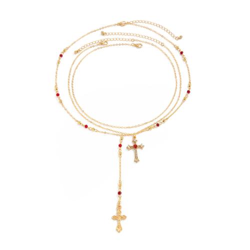 Collier en alliage de zinc, avec Cuivre-Coated-Fer, Placage, styles différents pour le choix & pour femme & avec strass, plus de couleurs à choisir, Vendu par fixé