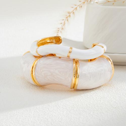 Zink Legierung Stulpe-Armband, Zinklegierung, goldfarben plattiert, verschiedene Stile für Wahl & für Frau & Emaille, keine, verkauft von PC