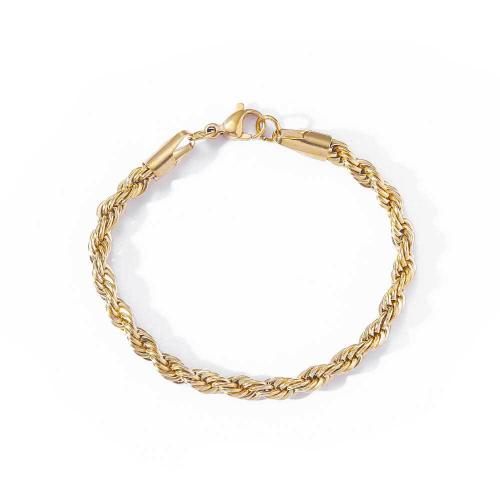 304 Stainless Steel Bracelet, plated, French Rope Chain & for man 
