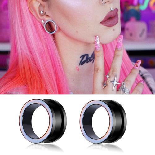 304ステンレススチール 穴あけピアス, メッキ, ユニセックス & エナメル, 無色, 売り手 ペア