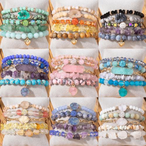 Resin Bracelet, with Natural Stone, fashion jewelry 