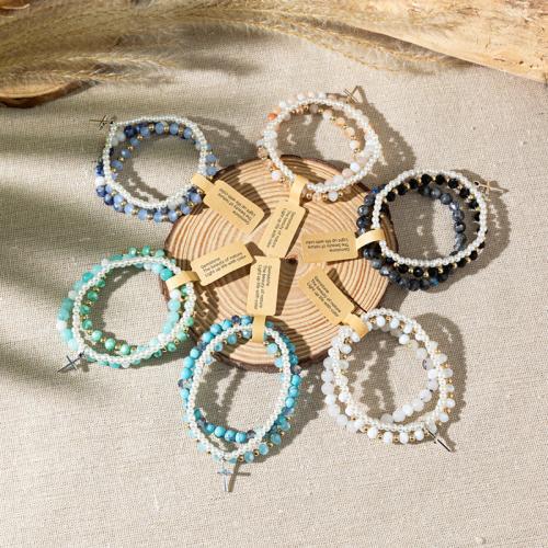 Crystal Bracelet, with Natural Stone, fashion jewelry 