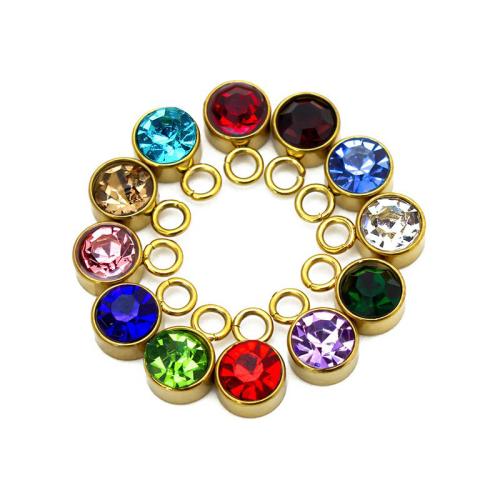 Acier inoxydable 304 Pendentif, Placage, DIY & avec strass, plus de couleurs à choisir, Vendu par PC