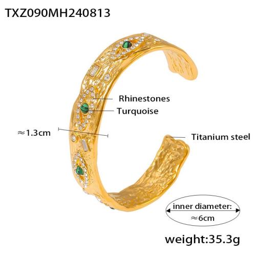 Bijoux strass en acier inoxydable Set, Acier inoxydable 304, avec Synthétique-Malachite, Placage, bijoux de mode & styles différents pour le choix & pour femme & avec strass, plus de couleurs à choisir, Vendu par PC