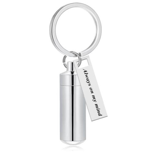 304 Stainless Steel Cinerary Casket Key Chain, plated, fashion jewelry 