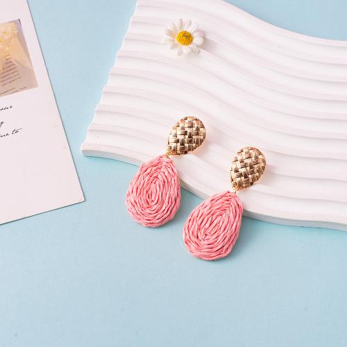 Rafidah Grass Drop Earring, with Zinc Alloy, Teardrop, fashion jewelry 