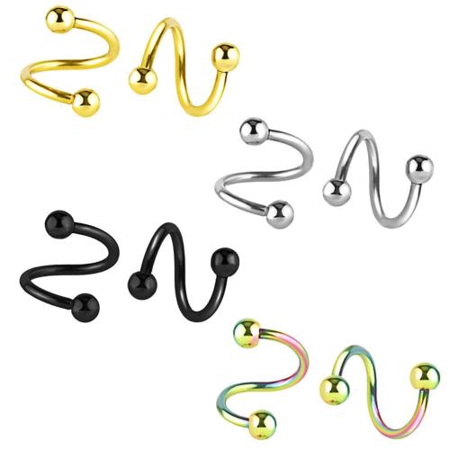 Acier inoxydable 304 Bijoux de Piercing de Nez, Rond, Placage, unisexe & normes différentes pour le choix, plus de couleurs à choisir, Vendu par PC