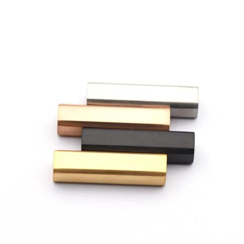 Round Stainless Steel Magnetic Clasp, 304 Stainless Steel, Rectangle, plated, DIY [