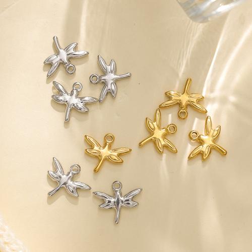 Acier inoxydable 304 Pendentif, libellule, Placage de couleur d'or, DIY, plus de couleurs à choisir, protéger l'environnement, sans nickel, plomb et cadmium Vendu par sac