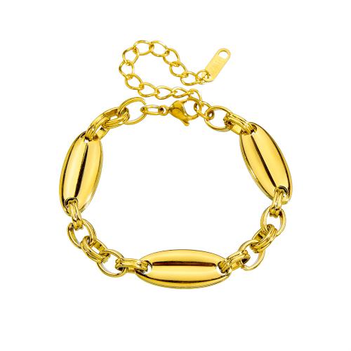 Stainless Steel Chain Bracelets, 304 Stainless Steel, gold color plated, fashion jewelry & for woman 
