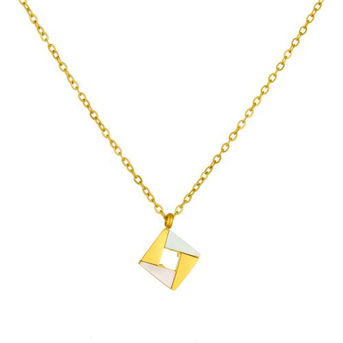 Collar de Acero Inoxidable, acero inoxidable 304, chapado en color dorado, Joyería & para mujer & hueco, Vendido por UD