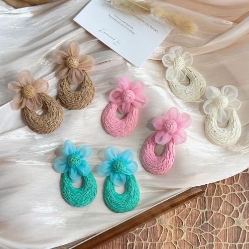 alliage de zinc boucle d oreille dormeuse, avec Rafidah+Grass & Gaze, fait à la main, bijoux de mode & pour femme & creux, plus de couleurs à choisir Vendu par paire