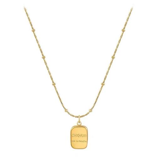 Brass Jewelry Necklace, with Titanium Steel, with 5 extender chain, plated, fashion jewelry & for woman Approx 45 cm 
