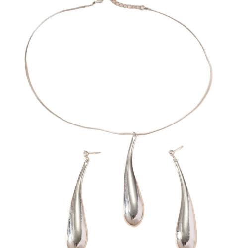 aleación de zinc Conjunto de joya, chapado, Joyería & para mujer, más colores para la opción, Vendido por UD