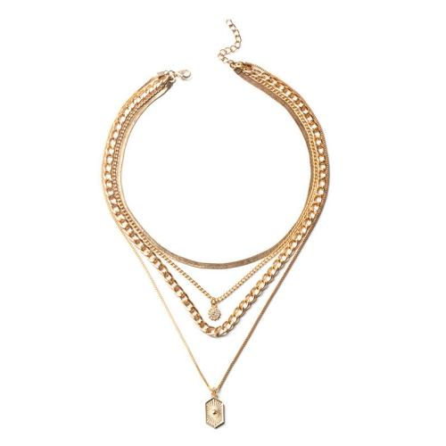 alliage de zinc collier, Placage, bijoux de mode & multicouche & pour femme, Vendu par PC