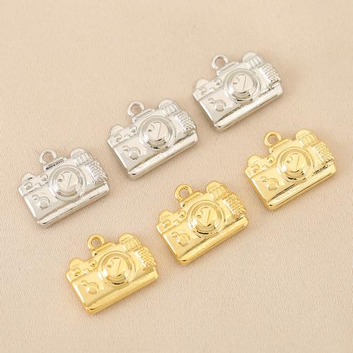 Bijoux pendentifs en laiton, appareil photo, Placage, DIY, plus de couleurs à choisir Vendu par sac