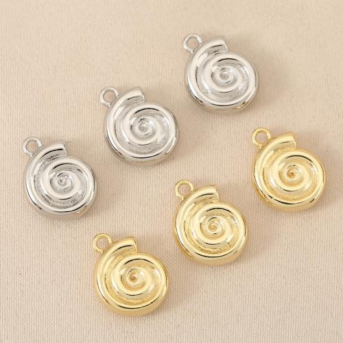 Bijoux pendentifs en laiton, escargot, Placage, DIY, plus de couleurs à choisir Vendu par lot