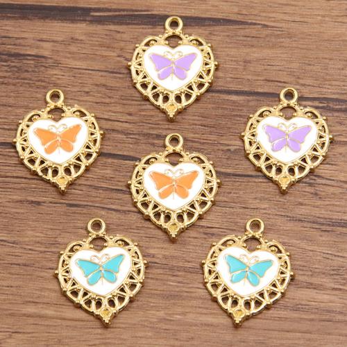 Acier inoxydable 304 Pendentif, Placage de couleur d'or, DIY & émail, plus de couleurs à choisir Vendu par sac