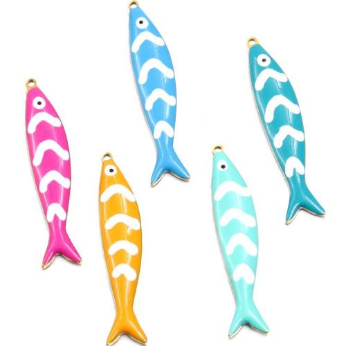 304ステンレススチール ペンダント, 魚, メッキ, DIY & エナメル, 無色, 10パソコン/バッグ, 売り手 バッグ