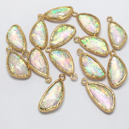 alliage de zinc Pendentif, avec Gemme synthétique, Placage de couleur d'or, DIY & styles différents pour le choix, Vendu par PC[