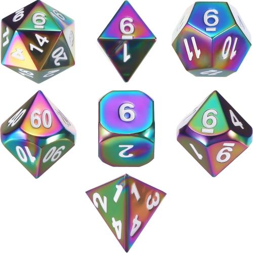 alliage de zinc Dé, Placage, 7 pièces & unisexe, plus de couleurs à choisir, Vendu par fixé