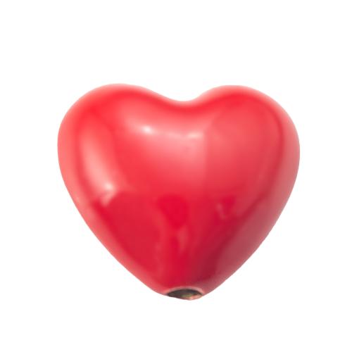 Weinlese Messing Perlen, Herz, plattiert, DIY, rot, frei von Nickel, Blei & Kadmium, 20.33x11.3x18.36mm, verkauft von PC