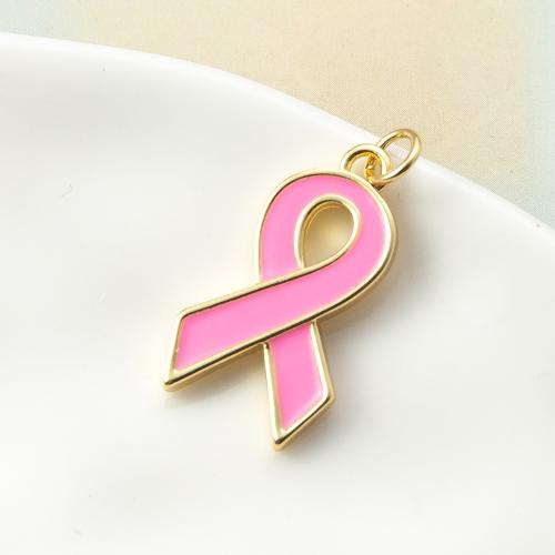 laiton Pendentif, Placage, DIY & émail, rose, protéger l'environnement, sans nickel, plomb et cadmium Vendu par PC