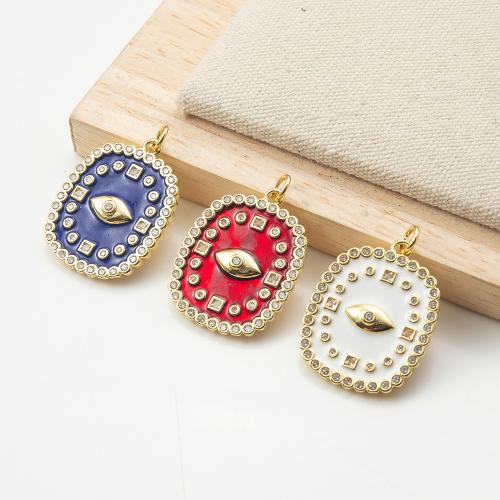 laiton Pendentif, cadre, Placage, DIY & pavé de micro zircon, plus de couleurs à choisir, protéger l'environnement, sans nickel, plomb et cadmium Vendu par PC