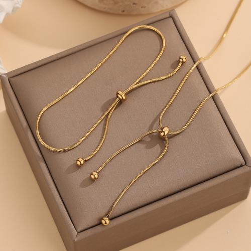 Conjuntos de joyería de acero inoxidable, acero inoxidable 304, 18K chapado en oro, diferentes estilos para la opción & para mujer, Necklace :40cm Bracelet :16cm., Vendido por UD
