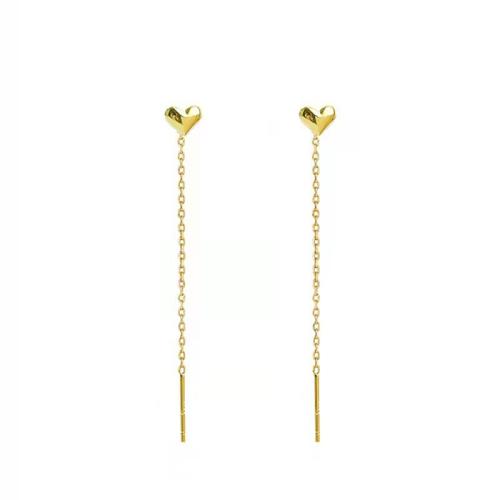Acier inoxydable 304 boucles d'oreilles chaîne, coeur, bijoux de mode & pour femme, plus de couleurs à choisir Vendu par paire