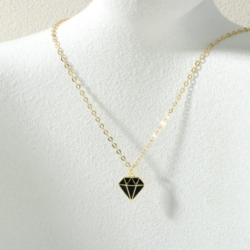 Collier en laiton fait à la main, Placage, bijoux de mode & styles différents pour le choix & émail, plus de couleurs à choisir, Vendu par PC