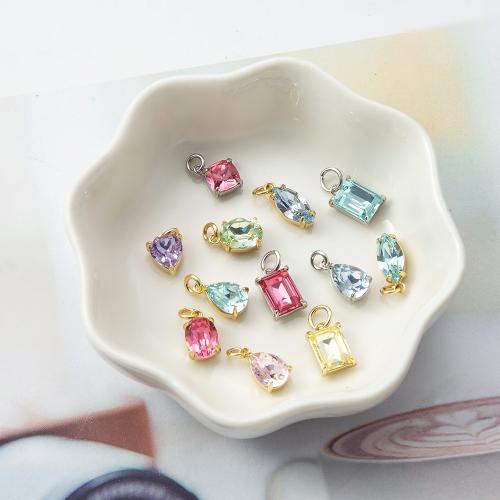 laiton Pendentif, Placage, DIY & pavé de micro zircon, plus de couleurs à choisir Vendu par PC