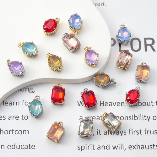 laiton Pendentif, Placage, DIY & pavé de micro zircon, plus de couleurs à choisir, protéger l'environnement, sans nickel, plomb et cadmium Vendu par PC