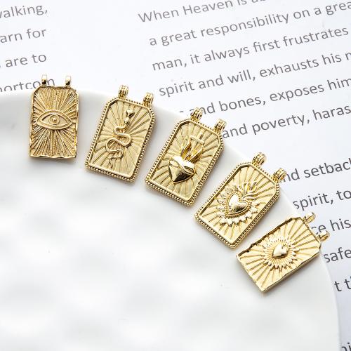 laiton Pendentif, Placage, DIY & double trou, doré, protéger l'environnement, sans nickel, plomb et cadmium Vendu par PC
