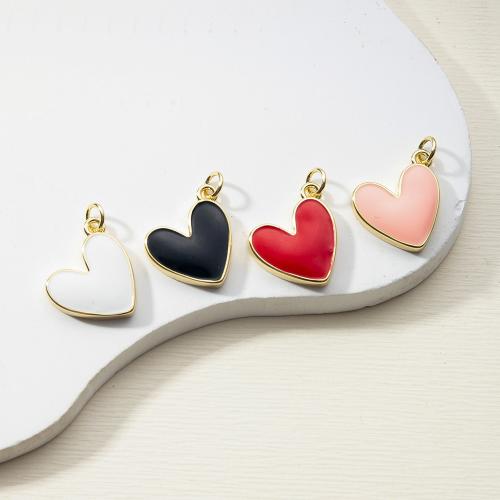 laiton Pendentif, coeur, Placage, DIY & émail, plus de couleurs à choisir, protéger l'environnement, sans nickel, plomb et cadmium Vendu par PC