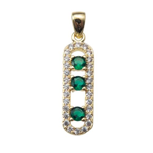 laiton Pendentif, Placage, DIY & pavé de micro zircon & avec strass, plus de couleurs à choisir, protéger l'environnement, sans nickel, plomb et cadmium Vendu par PC